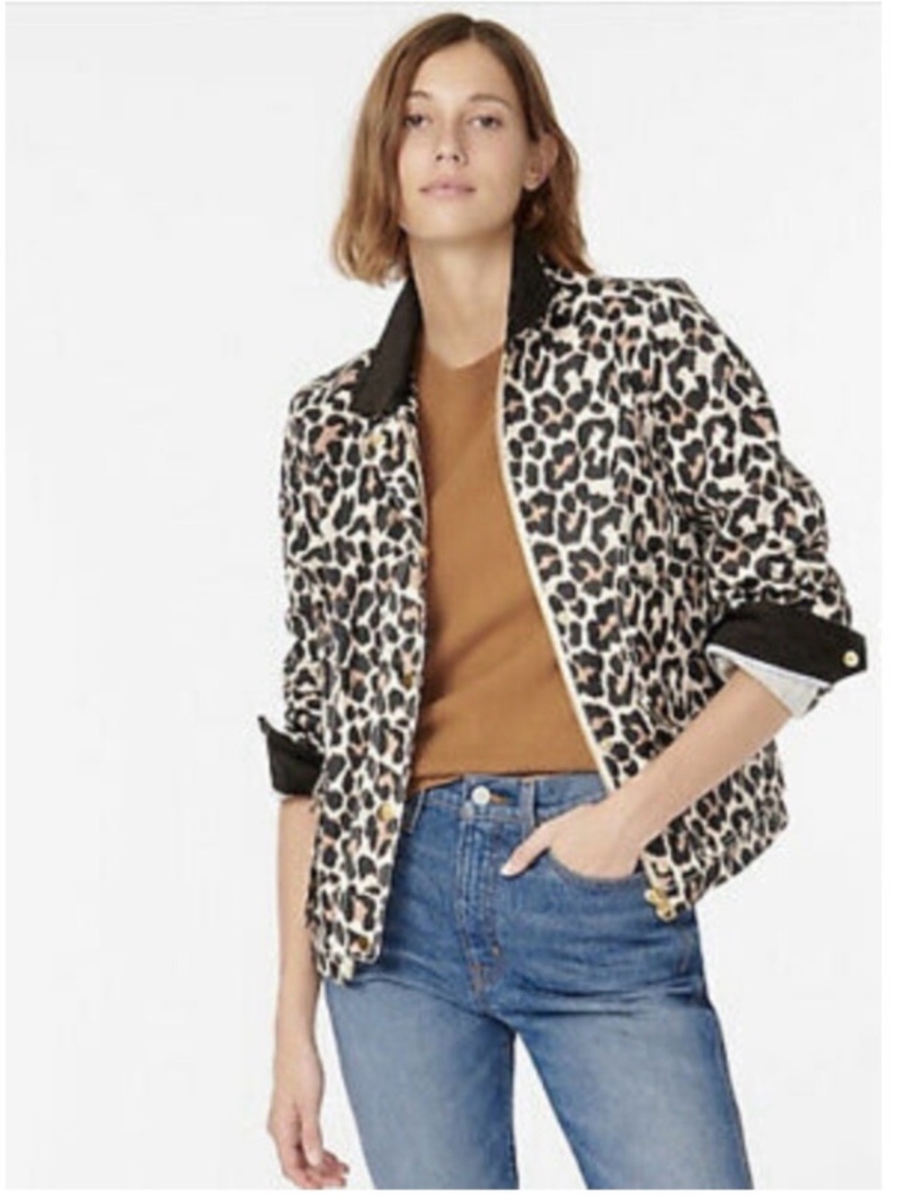 Jcrew NWOT luxury minimalist classic preppy J. Crew Leopard Barn Jacket™